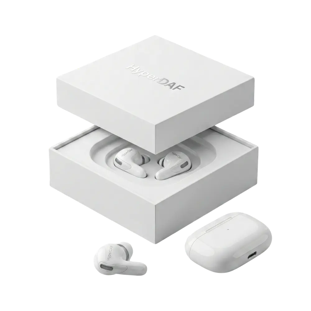 HyperDAF AirPodix True Wireless Earbuds with Compact Charging Case