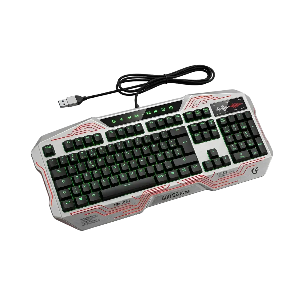 HyperDAF MechaType RGB Mechanical Gaming Keyboard with Wired Connection
