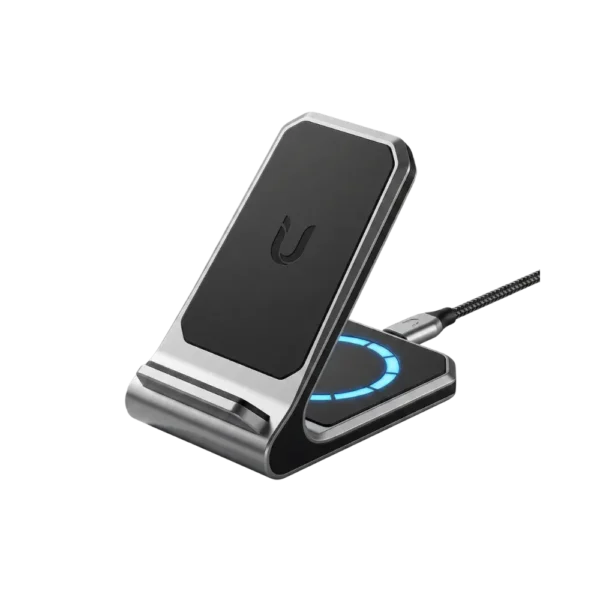 HyperDAF ChargeStand Wireless Charging Dock with Angled Phone Holder
