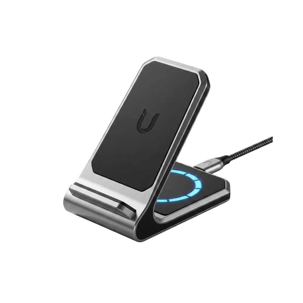 HyperDAF ChargeStand Wireless Charging Dock with Angled Phone Holder